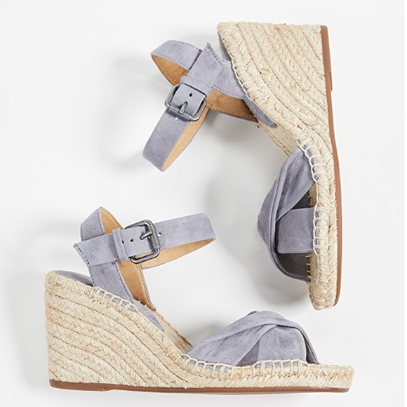 Splendid Shoes - New Splendid Wedge Espadrilles - Steel Grey